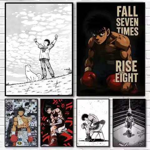 1pc Anime H-Hajime No Ippo Poster Self-adhesive Art Waterproof Paper Sticker Coffee House Bar Room W