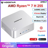 AOOSTAR MACO Mini PC AMD Ryzen 7 H255 DDR5 5600MT/s M.2 SSD Fingerprint unlocking OCulink Dual USB4 