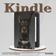 紋理感杜賓潮適用kindle7/8代電子書保護套5代oasis2/3防摔帶休眠