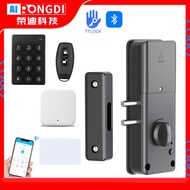 TTLOCK Smart Lock APP Keyless Keypad Kits Invisible Electric Bolt Wooden Door Conceal Lock Sets
