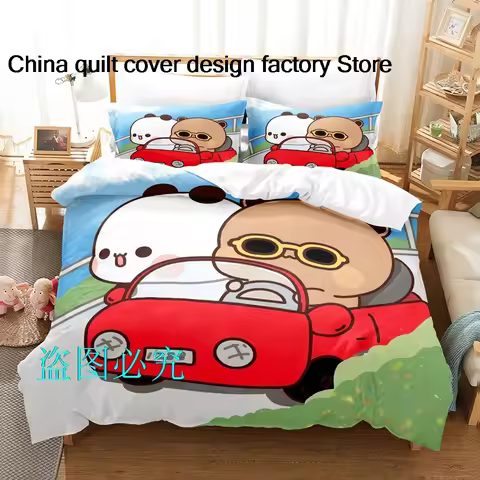 Customized Connection kids Bubu Dudu Bubu Dudu Bedding Set Single Twin Full Queen King Size Bed Set 