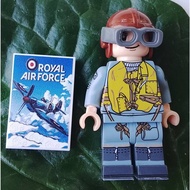 WW2 British Royal Air Force fighter pilot with poster