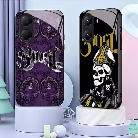 Ghost Papa Emeritus Tempered Glass Phone Case for Xiaomi Poco M7 M8 X7 X8 Pro Max X6 X5 X3 Redmi 15 