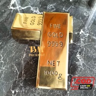 1000 Gram Gold Bar Miniature 1Kg/ Miniature Brass Gold Diecast Fine Gold 9999%