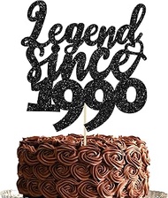 Gyufise 1Pc Legend Since 1990 Cake Topper Glitter 35th Birthday Cake Pick Cheers to 35 Years Happy 3