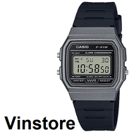 [Vinstore] Casio F-91 Classic Digital Black Resin Band Silver Case Army Men Kids Women Watch F-91WM-