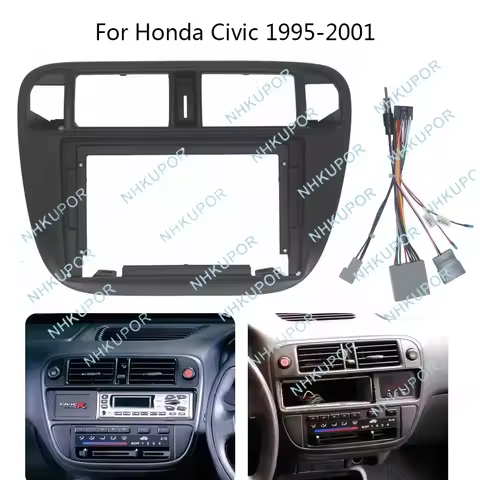 Car Radio Refit Frame Kit For Honda Civic(EJ/EK/EM)1995-2001 Video Panel Player Install Dash Panel F