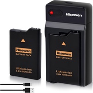 Bateri Hisewen PSP 3000 dan Pengecas USB LED untuk Sony PSP 3000 / PSP Slim 2000 PSP-S110 Console, P