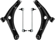 4Pcs Suspension Kit Front Lower Control Arm Stabilizer Sway Bar End Link Assembly Replacement for 20