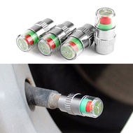Ishow: 4pcs Dust Monitor Wheel Car Tyre Caps Tire Pressure 38-32-36 PSI