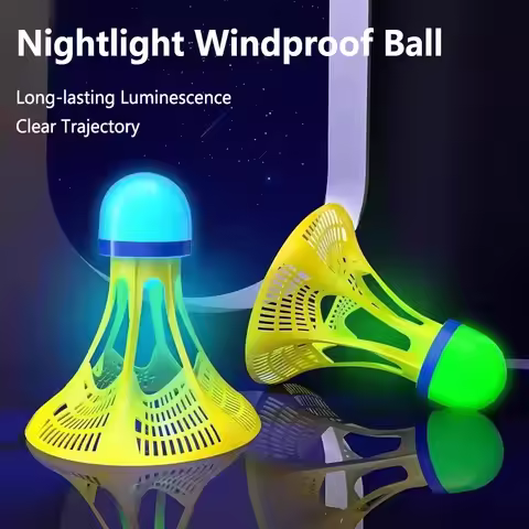 Glow In The Dark Led Badminton Shuttlecocks 1/2/5 Pack Light Up Birdies, Windproof Practice Shuttlec