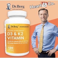 Dr. Berg's D3  K2 Vitamin D3 K2 Supplement Purified Bile Salts - Support Healthy Heart, Bone  Joint. Dr Berg