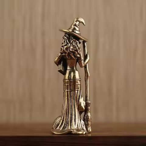 C Magic Moon Witch Ornament, Home Decor, Living Room/Entrance Decoration, Home Furnishings, Wizard S