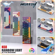 MURRAY RAIKU K68 Keyboard, 68 Keys Thai Keys Gaming Keyboard,  Blue Switch Luminous Backlight Wired 