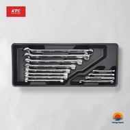 KTC Combination Wrench Set 8/10/12pc TMS208/TMS210/TMS212/CrV Steel/Tray/JIS/Made in Japan