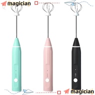 MAGICIAN Electric Blender, 2 Mixing Heads USB Charging Electric Milk Frother, High Quality Handheld 