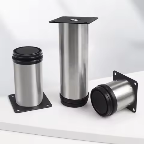 1Pcs Stainless Steel Adjustable Cabinet Foot Round Tube Cabinet Foot Sofa Foot Furniture Table Foot
