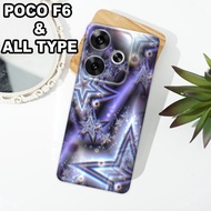 G35 - XIAOMI Case Latest F6 5Gpoco 2024 - Flexible rubber material - HOLOGRAPHIC STARS MOTIF - XIAOM