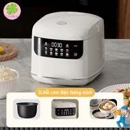 2L Smart Multi-Function Rice Cooker with 10 Convenient Timer Cooking Modes, Non-Stick Pot