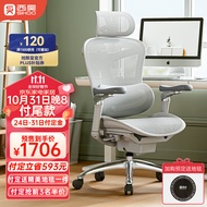 西昊 Doro C300/C100人体工程学椅电脑椅办公椅电竞椅家用书房座椅 C300云白+6D扶手（包安装）