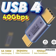 USB C Male to Male Adapter, USB Type C Coupler Extender Support 100W, 40Gbps, 8K@60Hz for Thunderbol