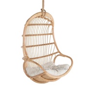 [The Rattan House] Moon Shape Sturdy Comfy Rattan Indoor/Outdoor Hanging Chair (FOC Cushion) l Swing