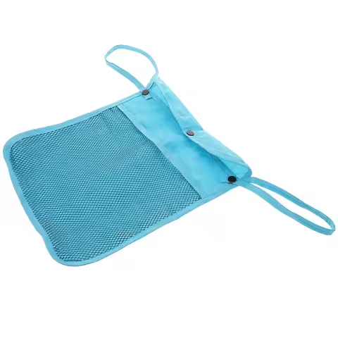 Baby Stroller Hanging Bag Linen Fabric Multi Compartment Organizer for Diapers Bottles Phone Cup Hol