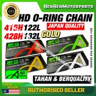 AJI RACING RANTAI MOTOR HEAVY DUTY GOLD ERO OR O RING CHAIN 415 415H 428 428H X 122L 132L 138L RKM S