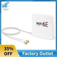 Portable 2.4G/5G/6G WiFi 6E Antenna with Cable Indoor Wireless Antenna with Magnetic Bottom for Netw