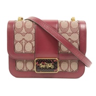 COACH 牛皮皮革/帆布Alie Shoulder Bag 18肩背袋