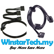 PCIe 6Pin 6 pin 1 to 3 Triple 4Pin 4 pin Molex SATA Power Cable GPU 6 Pin to IDE SATA for CORSAIR ps