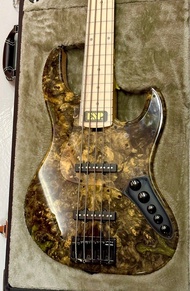 ESP AMAZE  5 String Bass Buckeye Burl Custom Bass Guitar,"Made In Japan."