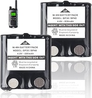 4.8V 800mAh Rechargeable NI-MH Battery, 2 Pack Compatible with Motorola Radio TLKR T81 Hunter T80 T6