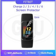 &lt; 2pcs &gt; Fitbit Charge 6 / Charge 5 / Charge 4 / Charge 3 / Charge 2 Hydrogel Watch Screen Protector