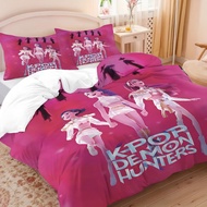 Kpop Demon Hunter Pattern Duvet Cover Set Woolen Pillowcase Duvet Cover C8v5