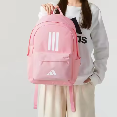 Adidas Adidas Three-Stripe Streamlined Logo Polyester Fiber Backpack Women's Pink Is7046