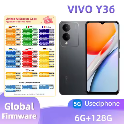 VIVO Y36 5g Smartphone Android CPU Dimensity 6020 6.56inches Screen ROM 128GB 90HZ 15W Charge 13MP+5