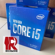 {ReadyStock} Intel i5 10400F Processor CPU 10th gen LGA1200 gaming desktop PC H410 B460 Z490 H510 B560 Z590