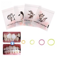 100pcs Color Dental Elastic Band Dental Orthodontic Rubber Band Latex Braces Ligature Ring