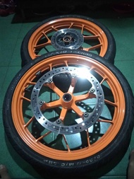 Set Velg pelek Depan Belakang Motor Honda Sonic 150 R K56 Repsol Copotan Original