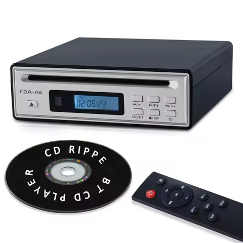 Portable Bluetooth CD Player Home CD Ripper HiFi Audio CD Player Desktop CD Player with Bluetooth In