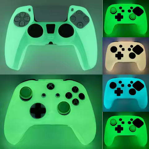 Luminous Glowing in Dark Protective Cover For PS3 PS4 PS5 Xbox Switch Pro Game Controller Skin Silic