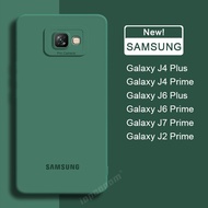 Solid Color Soft Camera Case Samsung Galaxy J7 Prime J6 J4 J2 Plus Original Liquid Silicone Cover