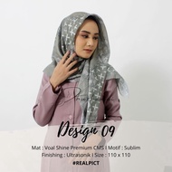Dhurkamai Sublime Rectangular Hijab - Design 09