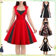Women Robe Retro Vintage Dress 50s 60s Rockabilly Dot Swing Party Dresses