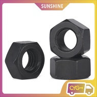 Black Oxide Grade 12.9 Carbon Steel Hex Nuts Nut  M2 M2.5M3 M4 M5 M6 M8 M10 M12-M24  DIN934【CYG-FC-8
