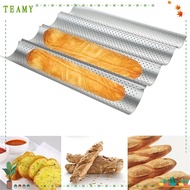 TEAMY Baguette Mold, Waves 2/4 Grooves Baguette Baking Tray,  French Bread Toast Bakeware Baking Too