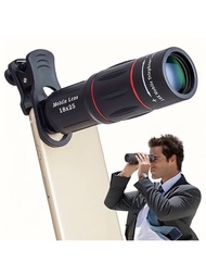 件全新 18 倍便攜式手機望遠鏡戶外外置變焦鏡頭（18*25）用於拍照和錄製視頻
