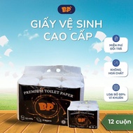 BP Tissue Premium Toilet Paper 12 Rolls 3 Layers Free Return No Chemicals Removes 99% of Bacteria - 