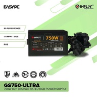 ☍ Easypc | Inplay Gs750-Ultra 750W,/ Gs450-Ultra 450W / Gs650-Ultra 650W 80+ Bronze Rated RGB Po